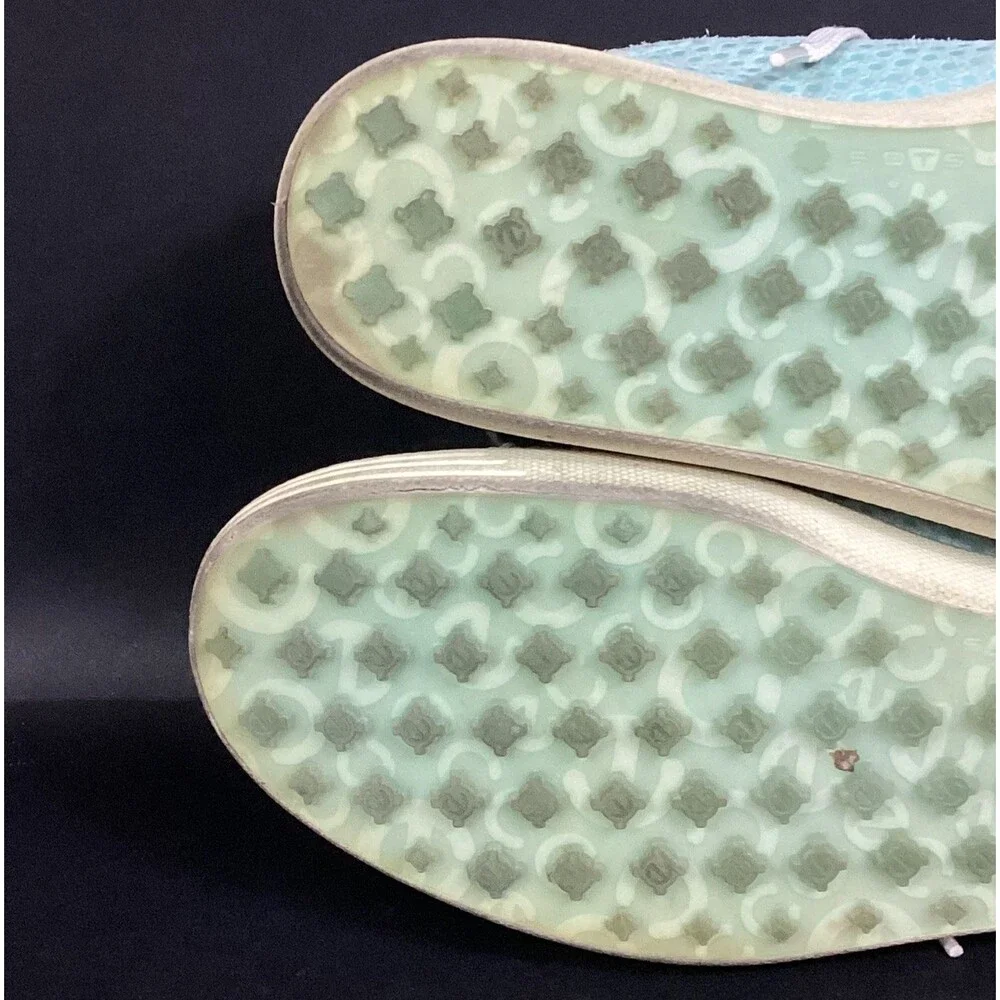 Ecco Spikeless Golf Shoes - Women's Sz 9.5 Extra Width- Sky Blue Spotted - E-DTS - Picture 8 of 10